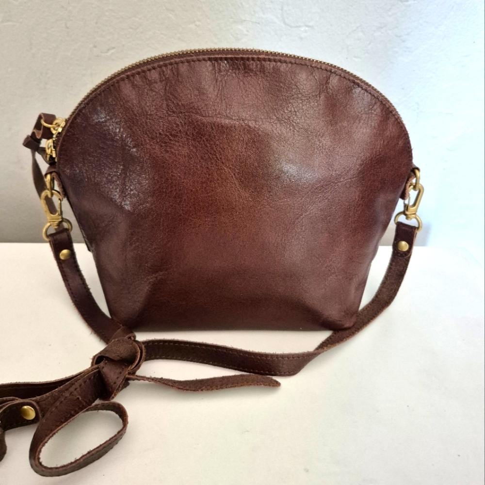 Tidewell Brown Leather Crossbody Bag